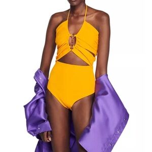 SANDRO ASSIYA BACKLESS HALTER BODYSUIT